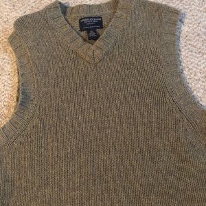American Eagle Gray Wool Sweater Vest Mens Small
